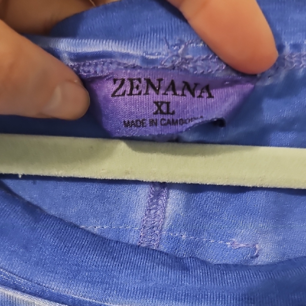 Zenana Outfitters Blue Relaxed Short Sleeve T-Shirt - Picture 2 of 4